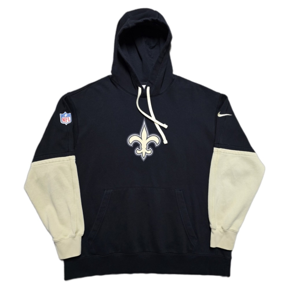 Nike New Orleans Saints Hoodie Black NFL‎ Coach Issued Sideline Club Mens 2XL